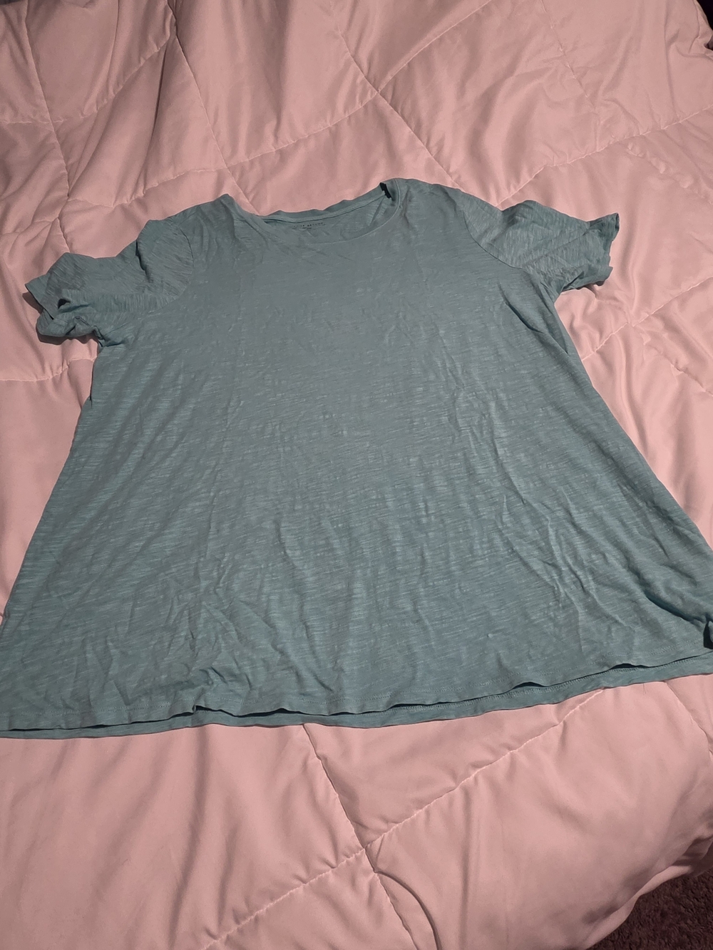 Lane Bryant Women's Short Sleeve Perfect Tee in Seafoam Green
